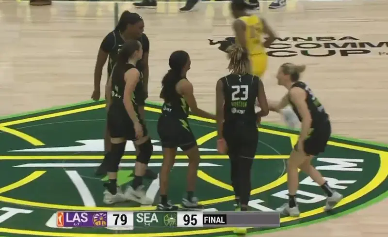 WNBA:火花79-95风暴 李月汝18分7篮板 布林克7+4+4